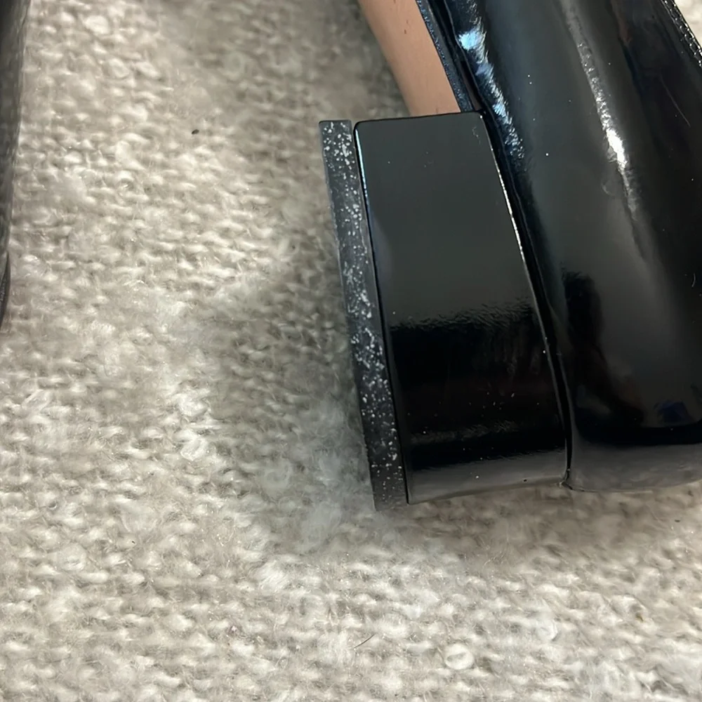 Vintage Salvatore Ferragamo Black Patent Leather Loafers Made in‎ Italy 6.5 AA
